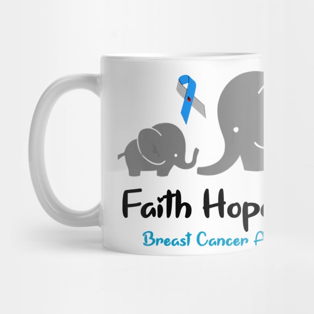 Diabetes awareness Faith Hope Fight Love Elephant Mama Son Diabetes by thuylinh8